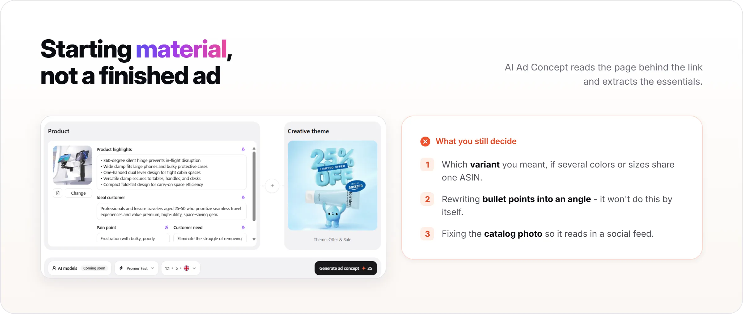 What Happens When You Paste an Amazon Product Link into Promer AI?