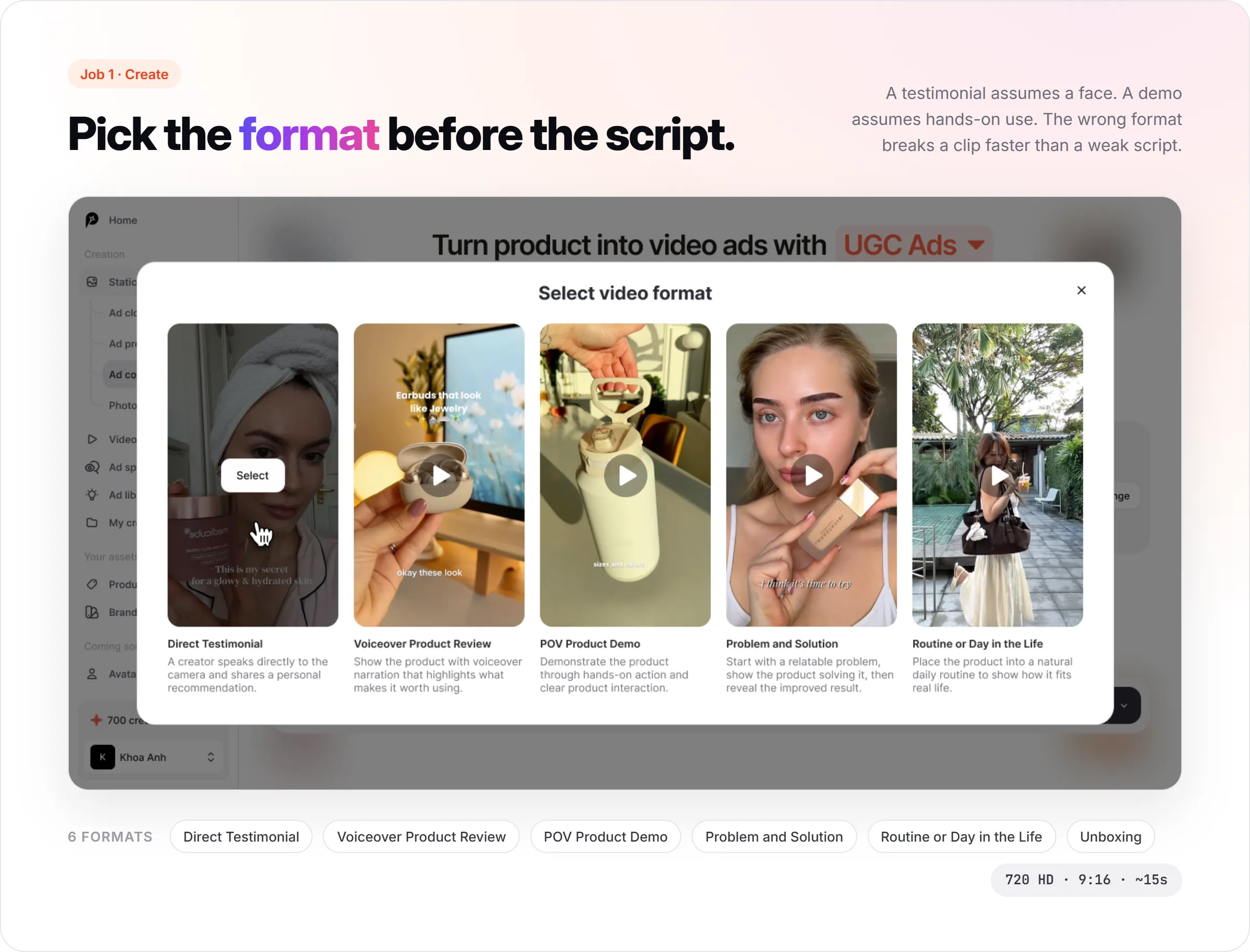 Creating UGC-style video without booking a shoot or a creator