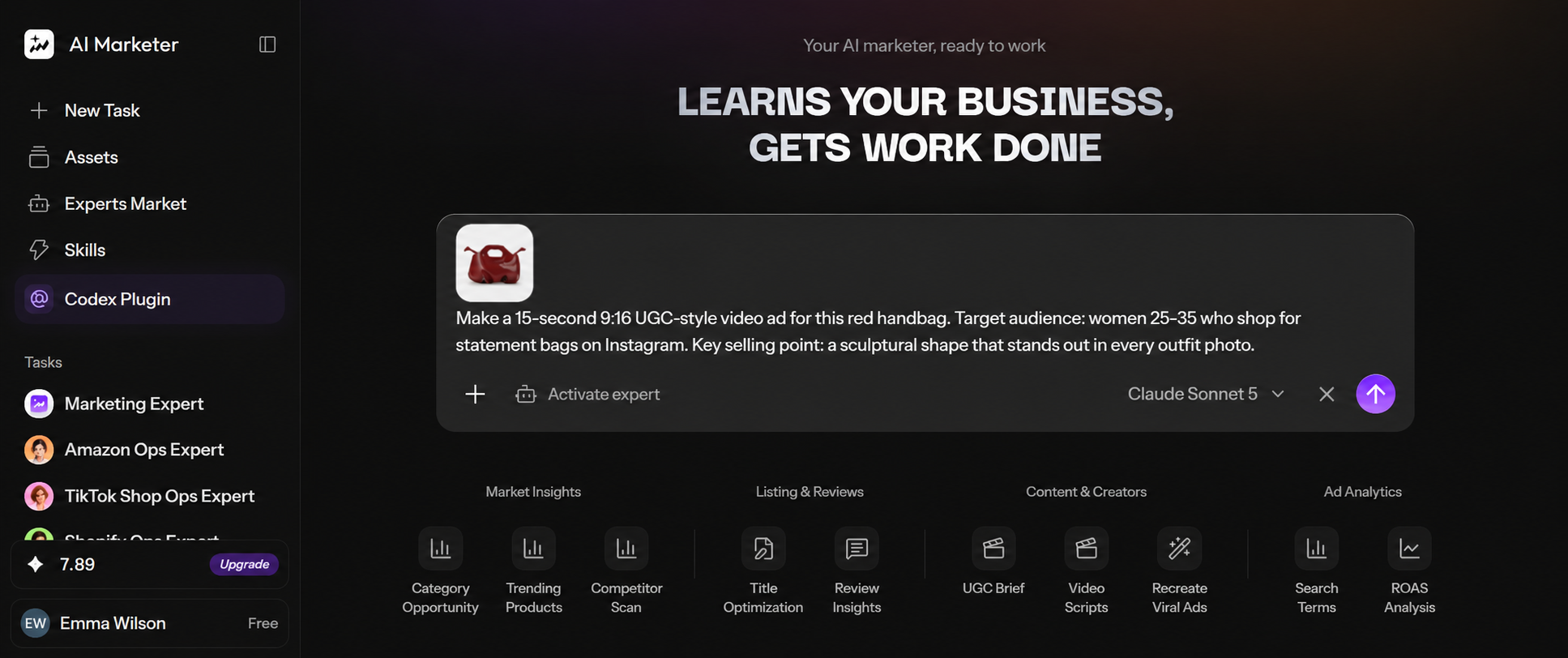 TopView URL to Video form with audience, selling point and nine visual style options