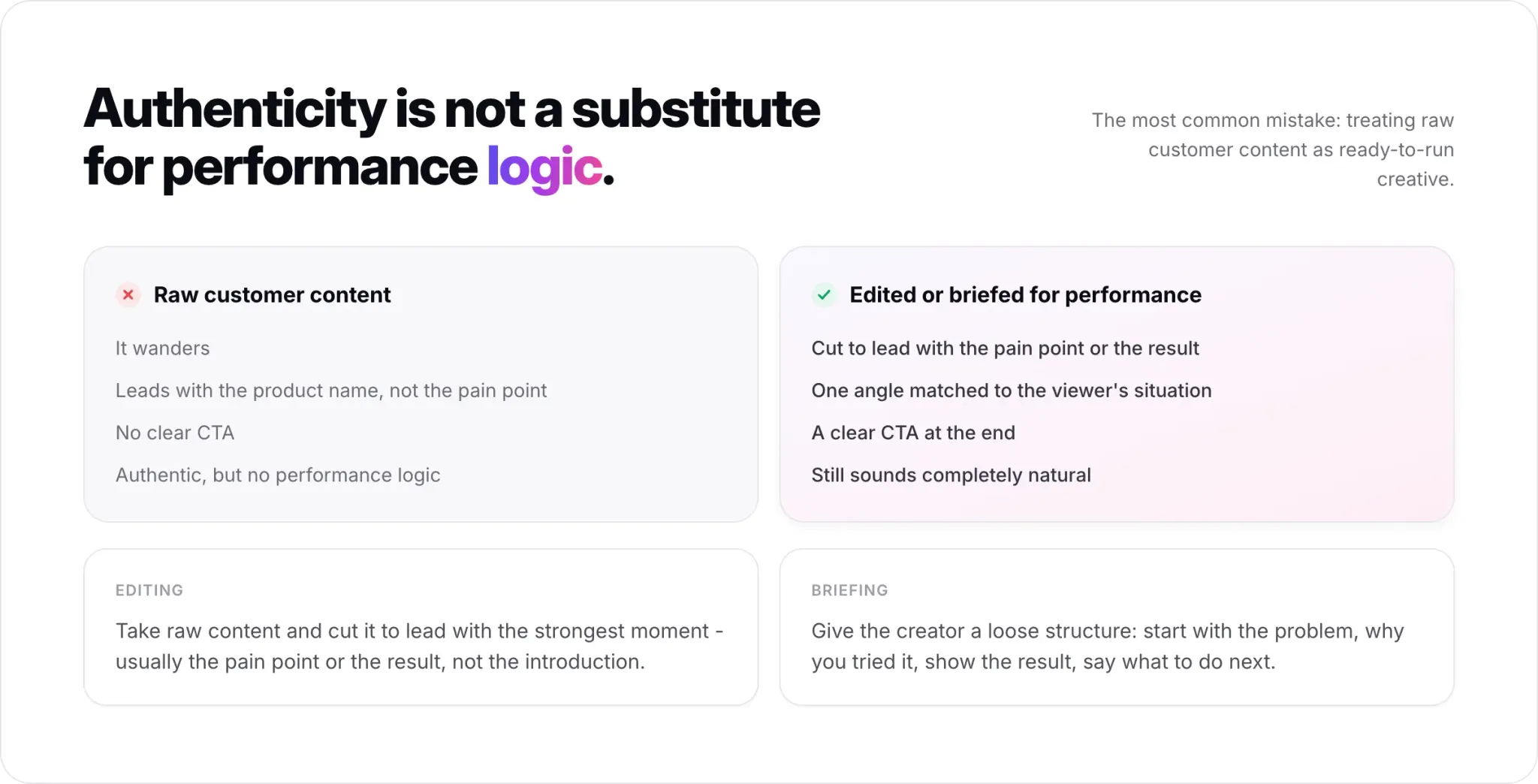 What Makes a Good UGC Ad?