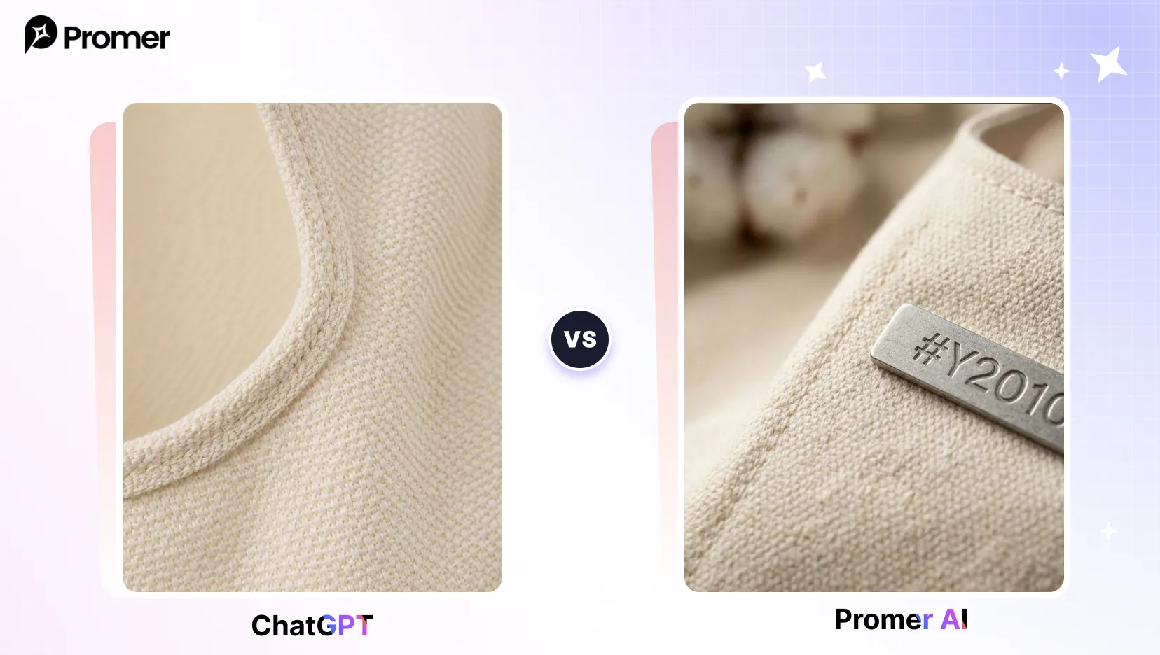Textile Macro Detail: ChatGPT vs Promer AI comparison for this prompt