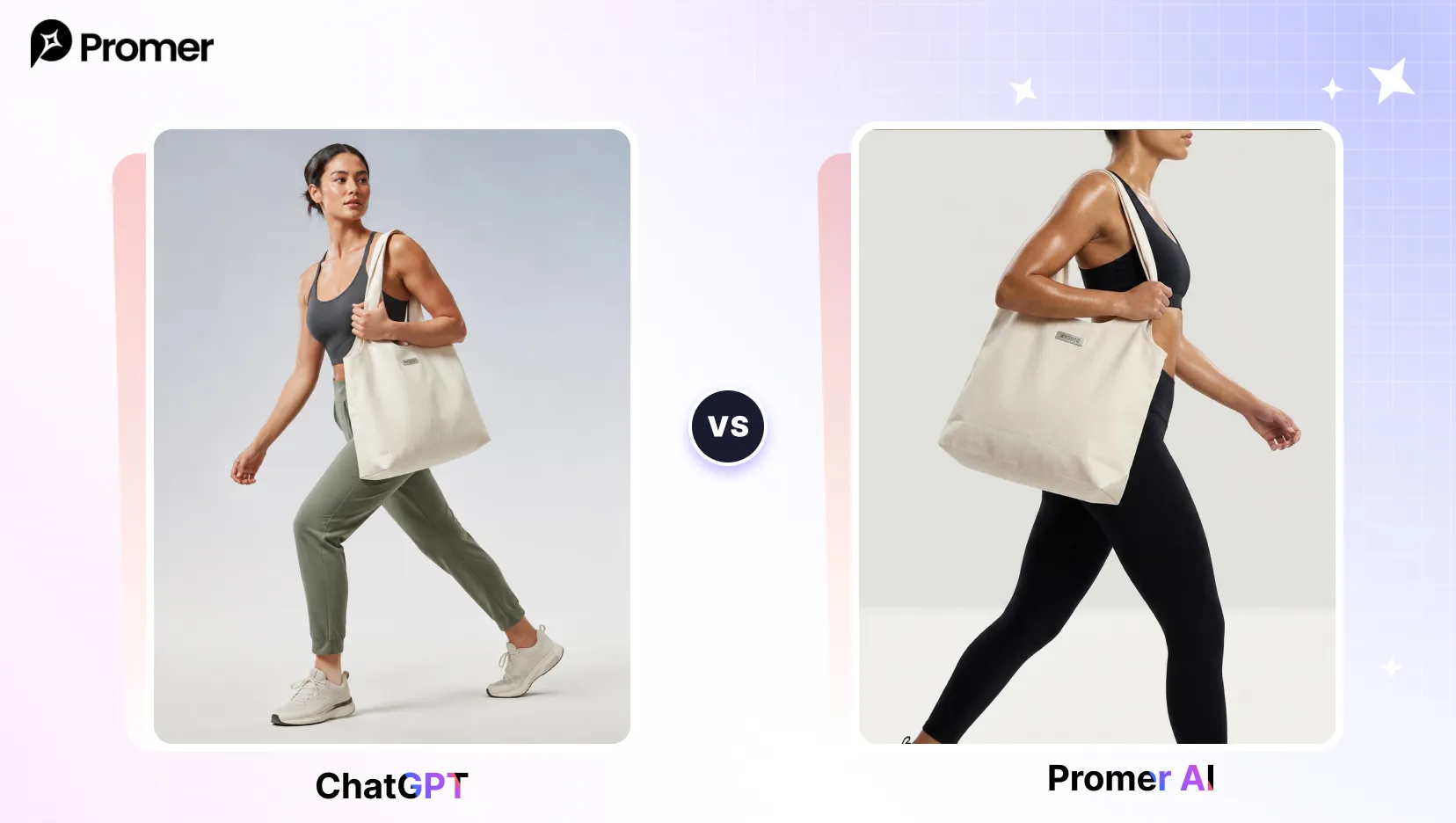 Athleisure Studio Motion: ChatGPT vs Promer AI comparison for this prompt