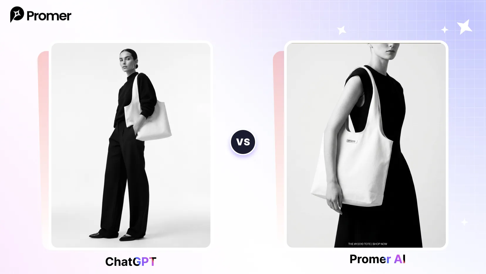 Monochrome Couture Series: ChatGPT vs Promer AI comparison for this prompt