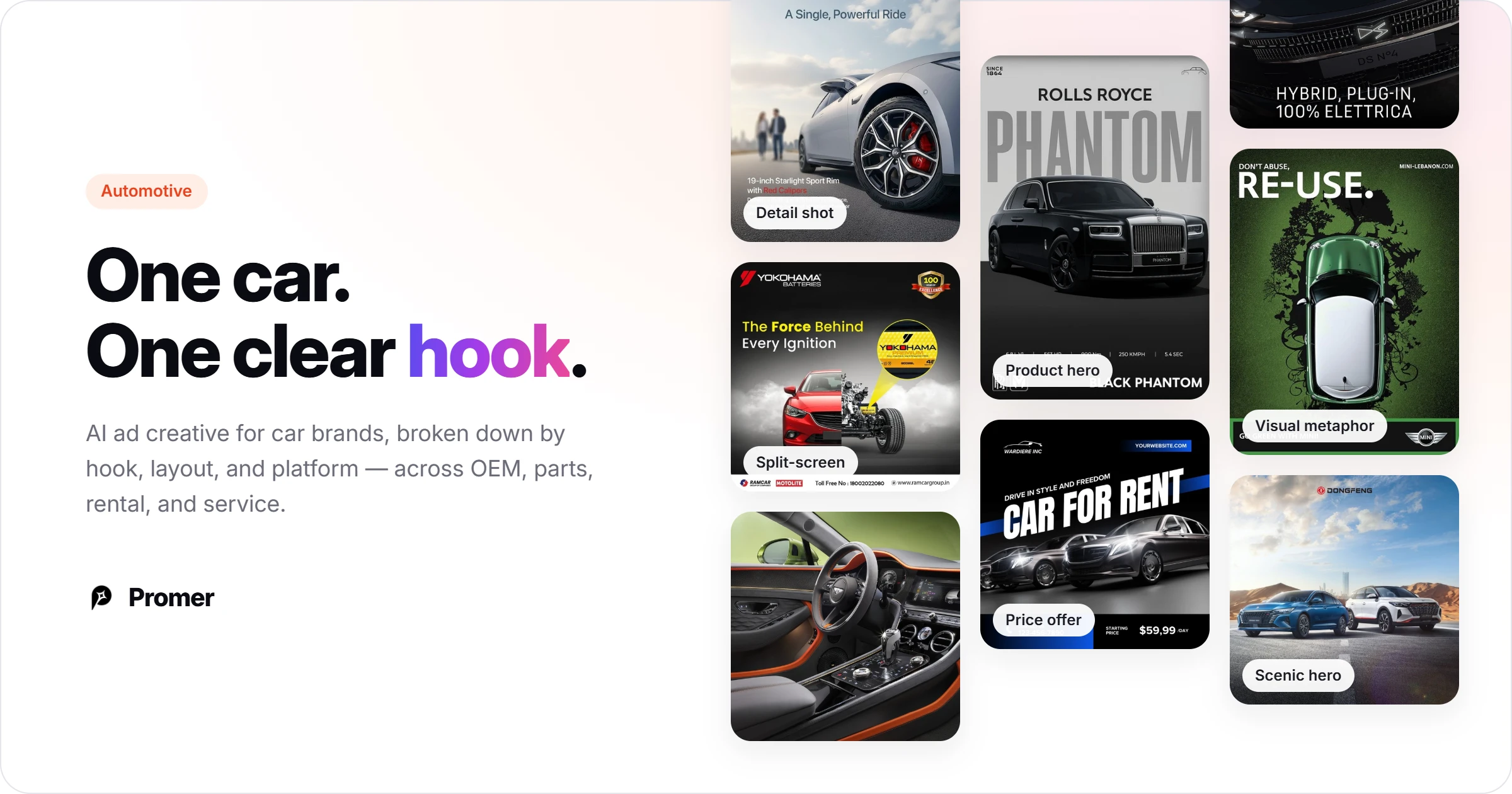 AI Ad Creative Examples for Car Brands