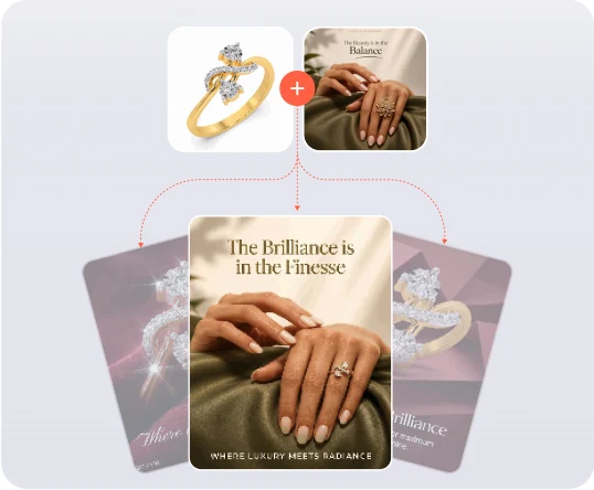 AI Ad Clone for AI generated jewelry images