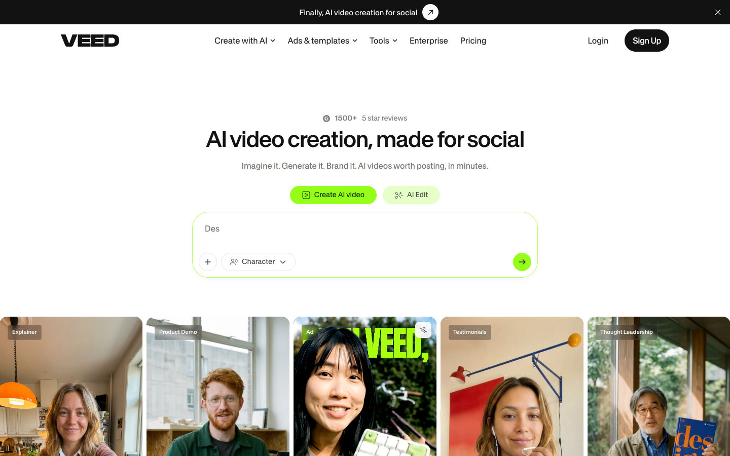 Veed reviews guide cover showing online video editor workspace and ai creative tools