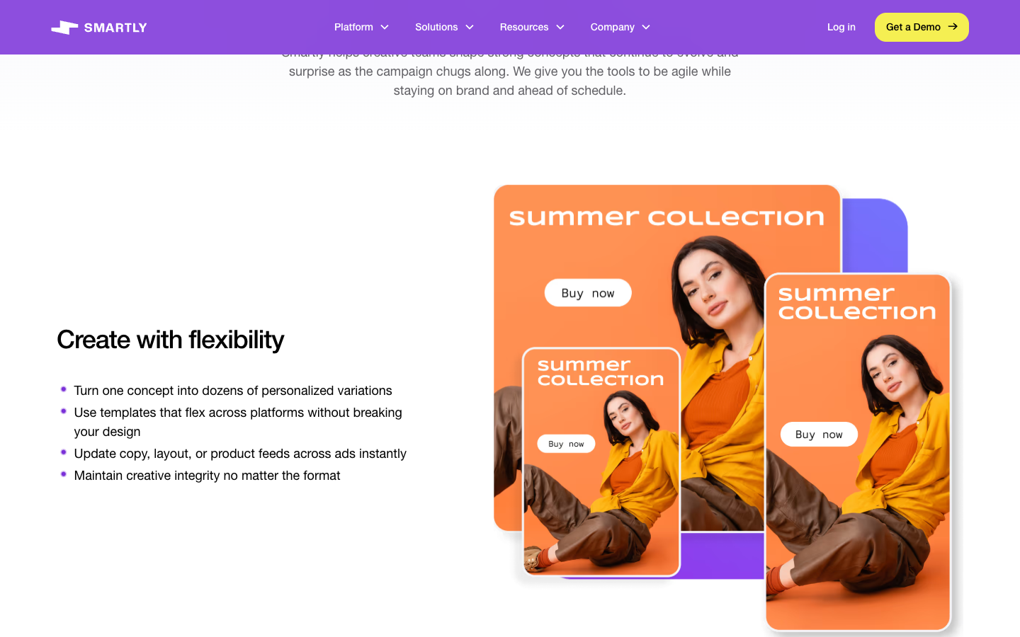 Smartly creative templates turning one summer collection ad into several sizes and formats