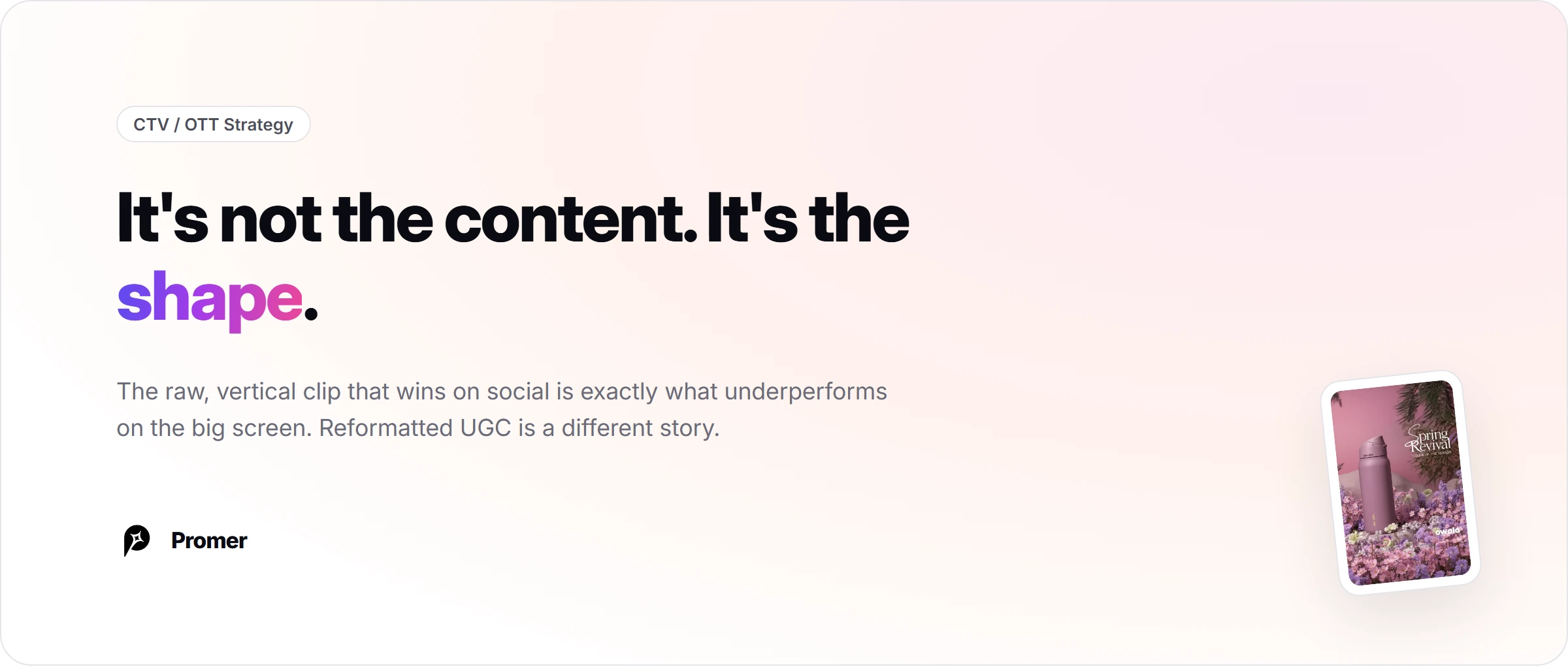 UGC for OTT platforms: a raw social cut compared with a version built for the TV screen